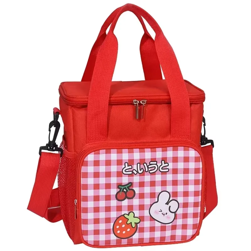 Multi-Color Cartoon Insulation Lunch Box Bag Aluminum Foil Thickened Thermal Bag Hand-held Shoulder Strap Portable Lunch Box Bag