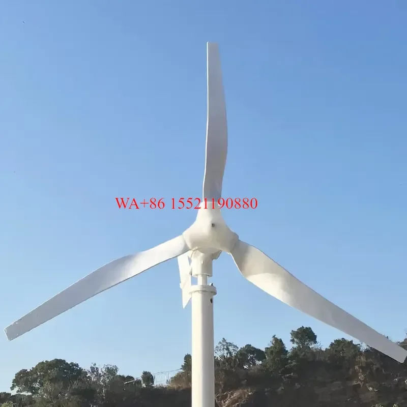 WMWMNU 2000W Complete Wind Turbine Kit 24V 48V Permanent Magnet Wind Wheel High Efficiency Wind Generator