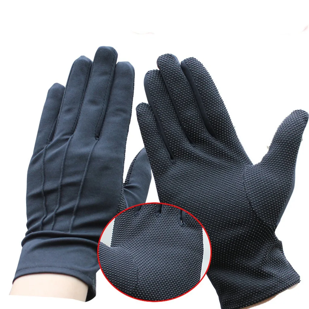 Ceremony Gloves Dotted Dotted Non-Slip Gloves Breathable Elastic Gloves Three-Stitched For Performance Labor Work Security Duty