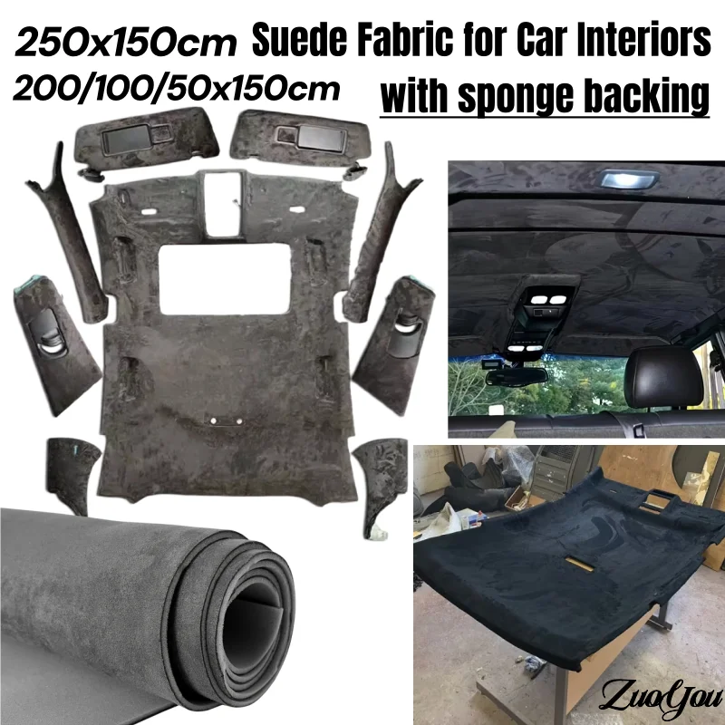 

Suede with Foam Backing Headliner Fabric for Auto RV Upholstery Repair Interior Lining Car Roofing Fabric Ceiling Liner Material