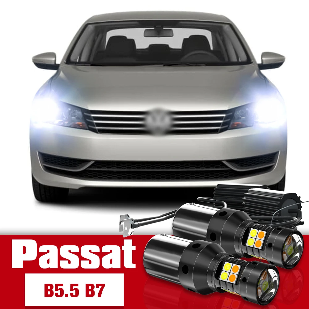 

2pcs Dual Mode Turn Signal+Daytime Running Light Accessories LED DRL For VW Passat B5.5 2000-2005 B7 2010-2014 2011 2012 2013