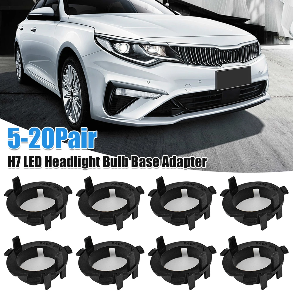 H7 LED Headlight Bulb Base Auto Accessories Plastic Car Bulb Holder Adapter Replacement Parts for Hyundai Nissan Kia