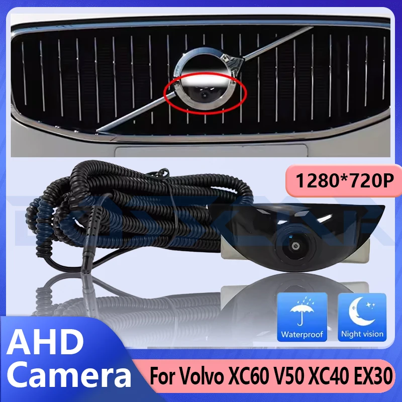 

Car Front View Camera For Volvo XC60 V50 XC40 EX30 OEM HD Night Vision Fisheye Wide Angle 150° Universal Parking Surveillance
