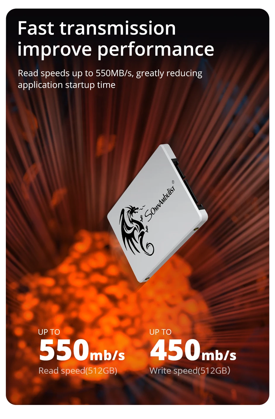 SomnAmbulist SSD 2,5 64 GB 128 GB 256 GB 512 GB für Laptop Desktop Solid State Drive Sata3 120 GB 240 GB 480 GB – Detail 6
