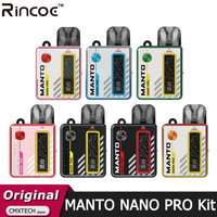 Original Rincoe Manto Nano Pro Pod kit 1000mAh Battery 28W Vape with 2ML Manto Nano Cartridge 0.5/0.8ohm E Cigarette Vaporizer