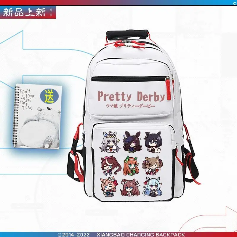 Jockey Girl Anime Tokai Emperor Oguri Hat Mi Bath Peripheral Cartoon Print Large Capacity Backpack YJ Anime