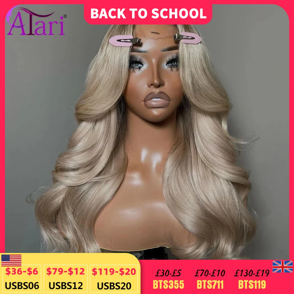 13x6 Honig Blonde Körper Welle Echthaar Perücken Transparent 13x4 Spitze Frontal Perücke Ombre Hellblond 5x5 Spitze Verschluss Perücke Vor Zupfen