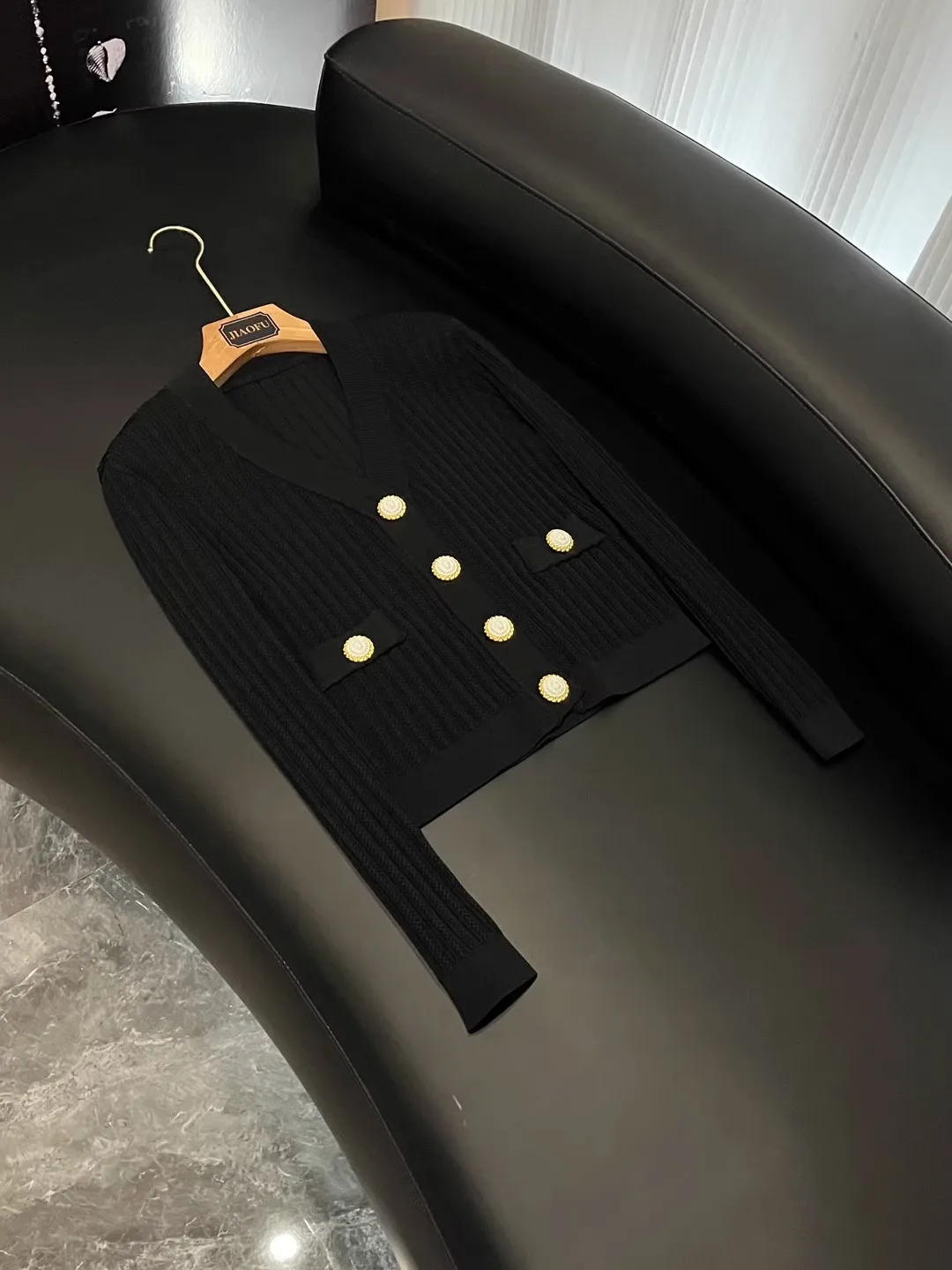 

Модный вязаный свитер для женщин, зима 2022, кардиган Ele Lady Sle Long Sve ort Length с двойными пуговицами