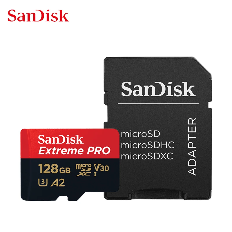 

SanDisk Extreme PRO Flash Memory Card 128GB 256GB 180MB/s UHS-I U3 Micro SD 64GB 32GB 4K V30 Micro SD Card 512GB 1TB Microsd TF