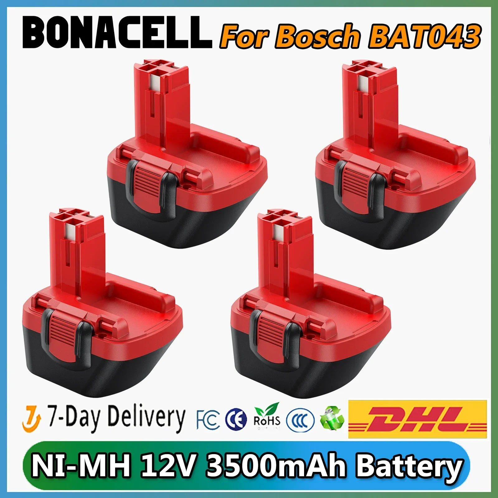 

For Bosch BAT043 NI-MH 12V 3500mAh Replacement Battery For BAT043 BAT045 BAT046 BAT049 BAT120 BAT139 GSB Power Tool Battery