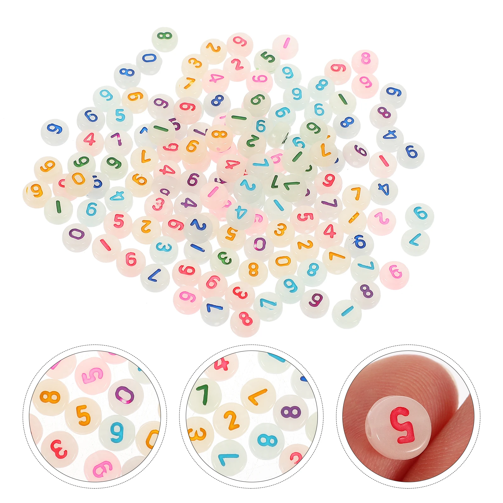 500 قطعة خرز مضيء بالجملة لصنع المجوهرات، خرز دائري متوهج للحرف اليدوية، مجموعة إكسسوارات زخرفية