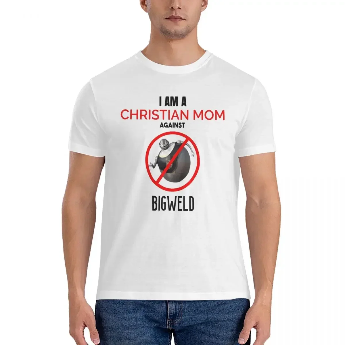 Christian Mom Against BIGWELD T-shirt Men Fashion Oversized T Shirt Men Crew Neck Summer Shirts Tops S-6XL