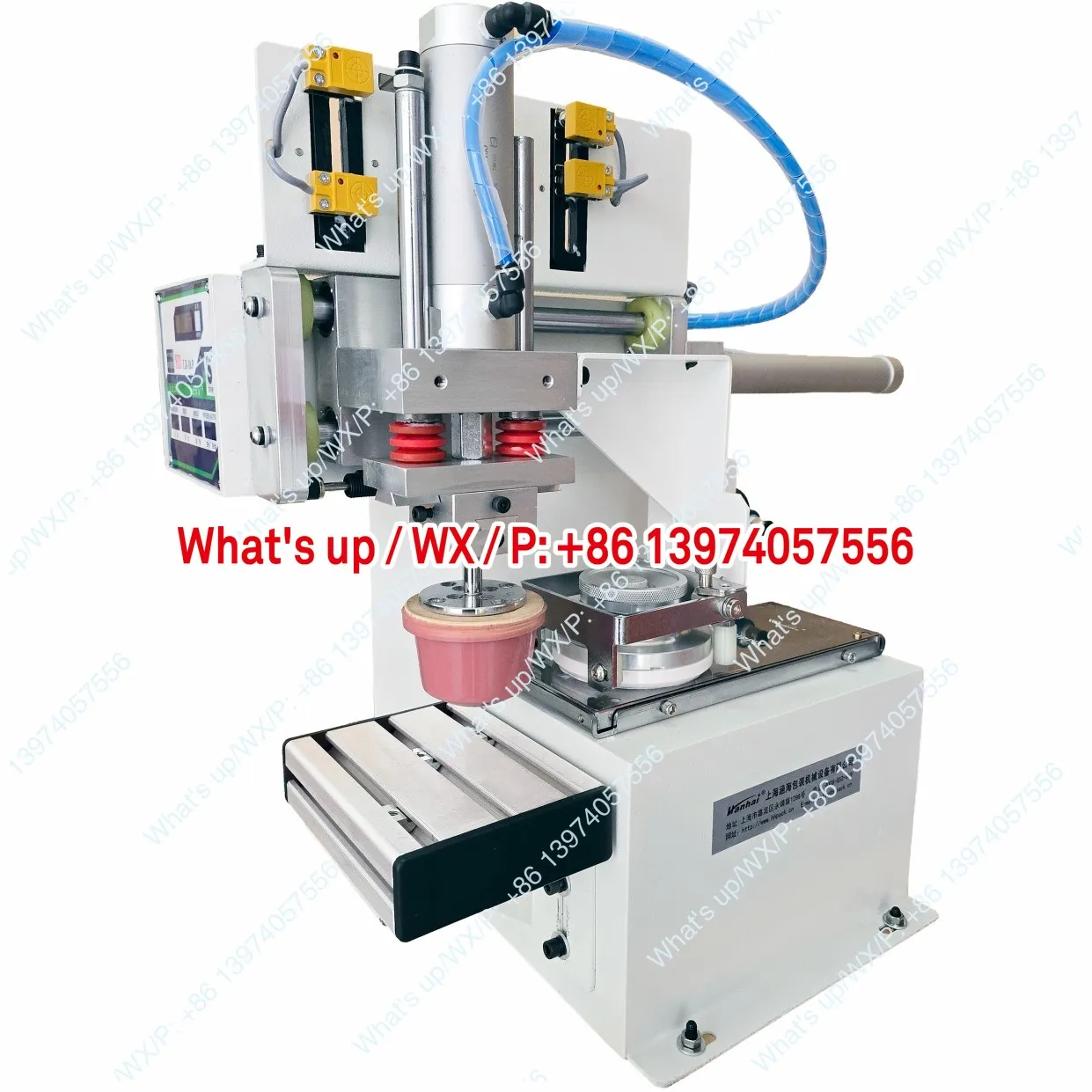 Hanhai pneumatic pad printing machine, oil cup type environmentally friendly automatic ink coding machine, small LOGO printing
