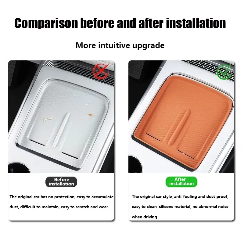 Car Interior Central Control Wireless Charging Pad For XPeng G9 Accessories 2025 2024~2022 Anti-slip Silicone Cover Mat Stickers