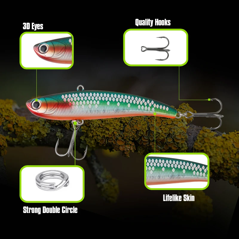 FJORD Winter VIB 29g Quickly Sinking Sharp Rattlin Fishing Lure Wobbler For Pike Ice Balance Long Cast Swimbait Fishing Tackle