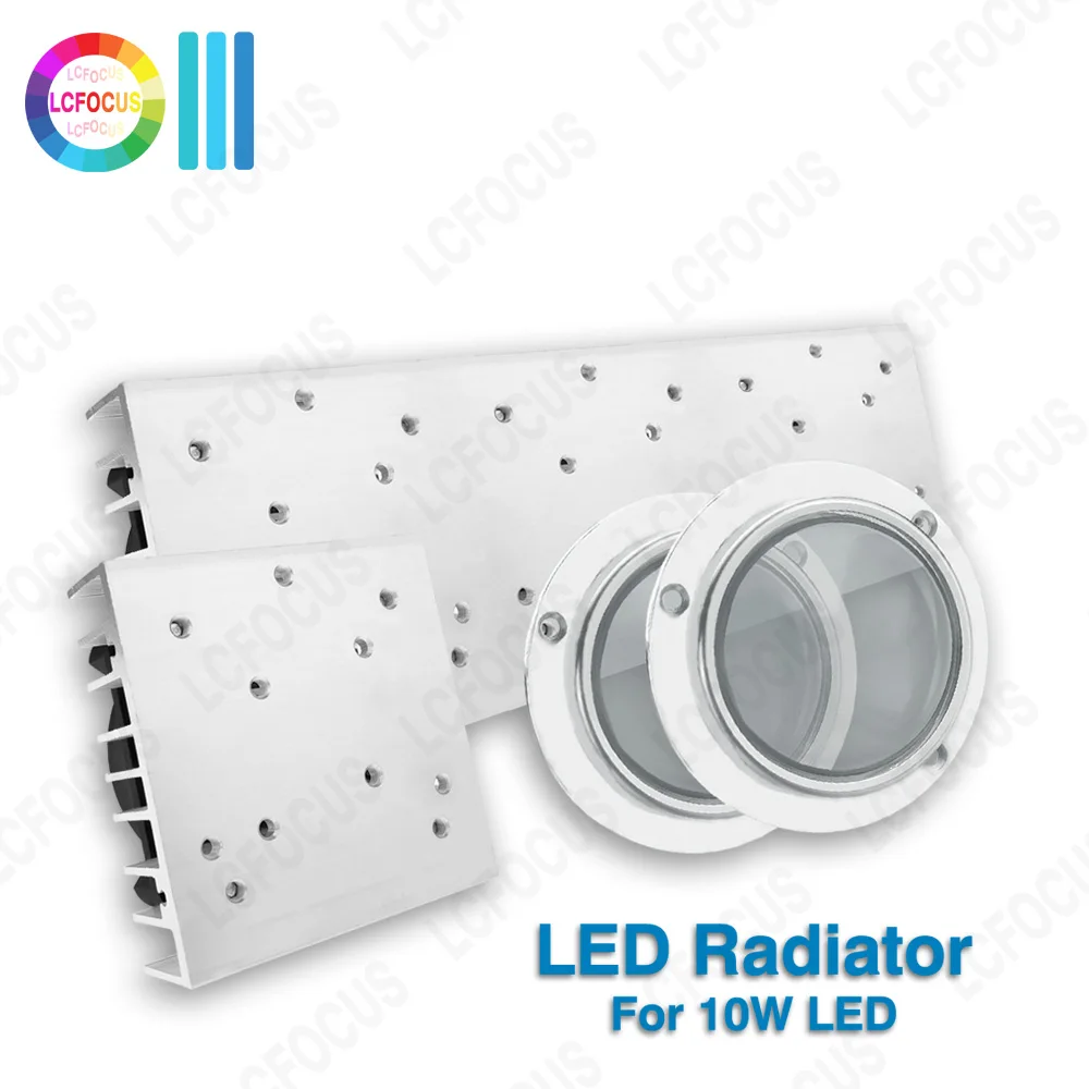 LED Lens Heatsink Cooling Lamp Radiators + 60 90 120 Degrees 45MM Lenes + Bracket + 5V 12V 24V Fans For 10W Chip COB