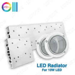 LED Lens Heatsink Cooling Lamp Radiators + 60 90 120 Degrees 45MM Lenes + Bracket + 5V 12V 24V Fans For 10W Chip COB