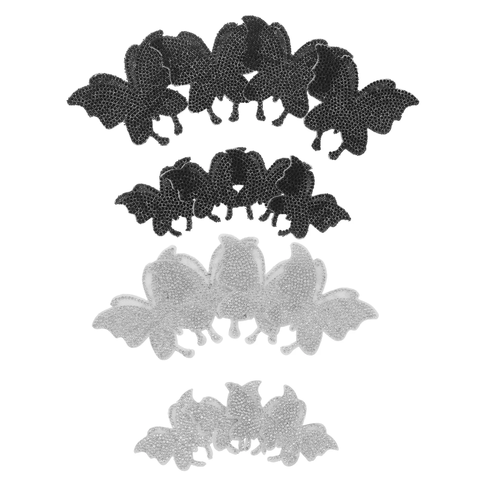 

16pcs Rhinestone Butterfly Decals 2 Sizes White Black Shiny Car Stickers For Women Girls Auto Interior Exterior Decoration Car