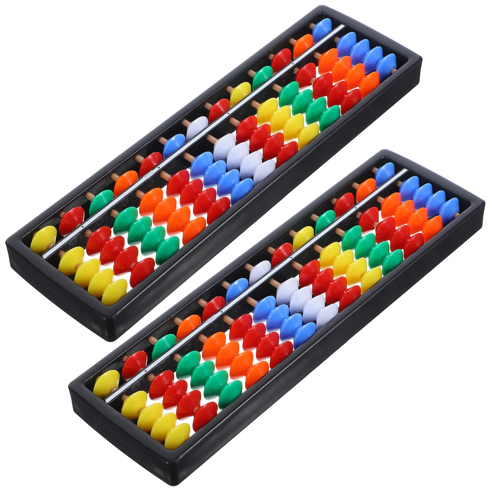 2 Pcs 13- Rod Abacus Plastic for Kids Math Chinese Educational Toy Learning Calculating