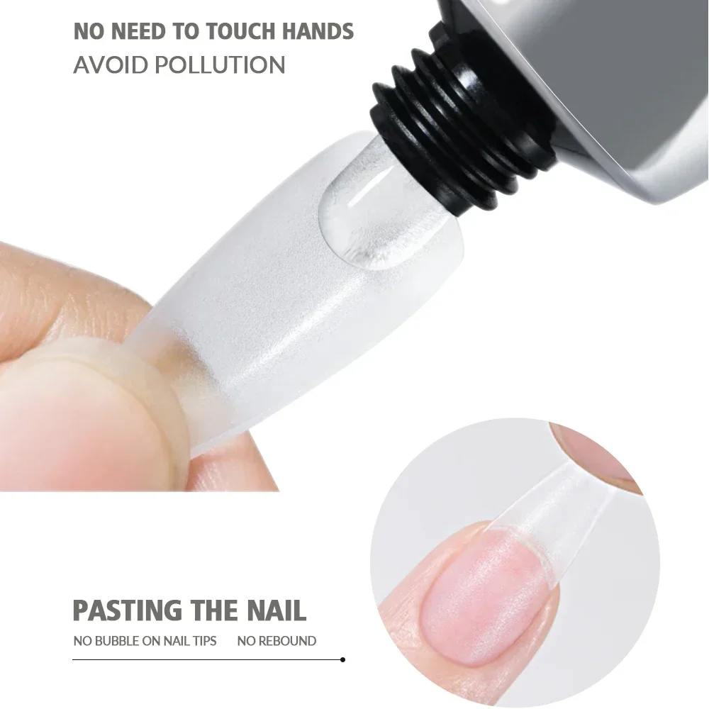 NAILPOP Soft Nail Tips Gel Soak Off Gel Glue Used To Quick Paste Fake Tips and Rhinestones UV Jelly Polish Nail Art Tools 20g