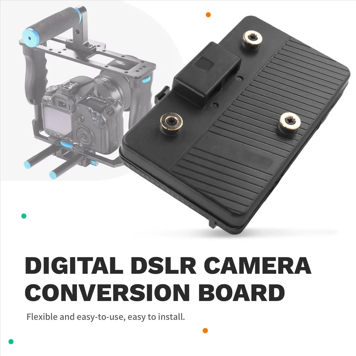 

Converter Plate for V-Lock V-Mount Battery to Gold Mount Adapter Plate for DSLR Camera