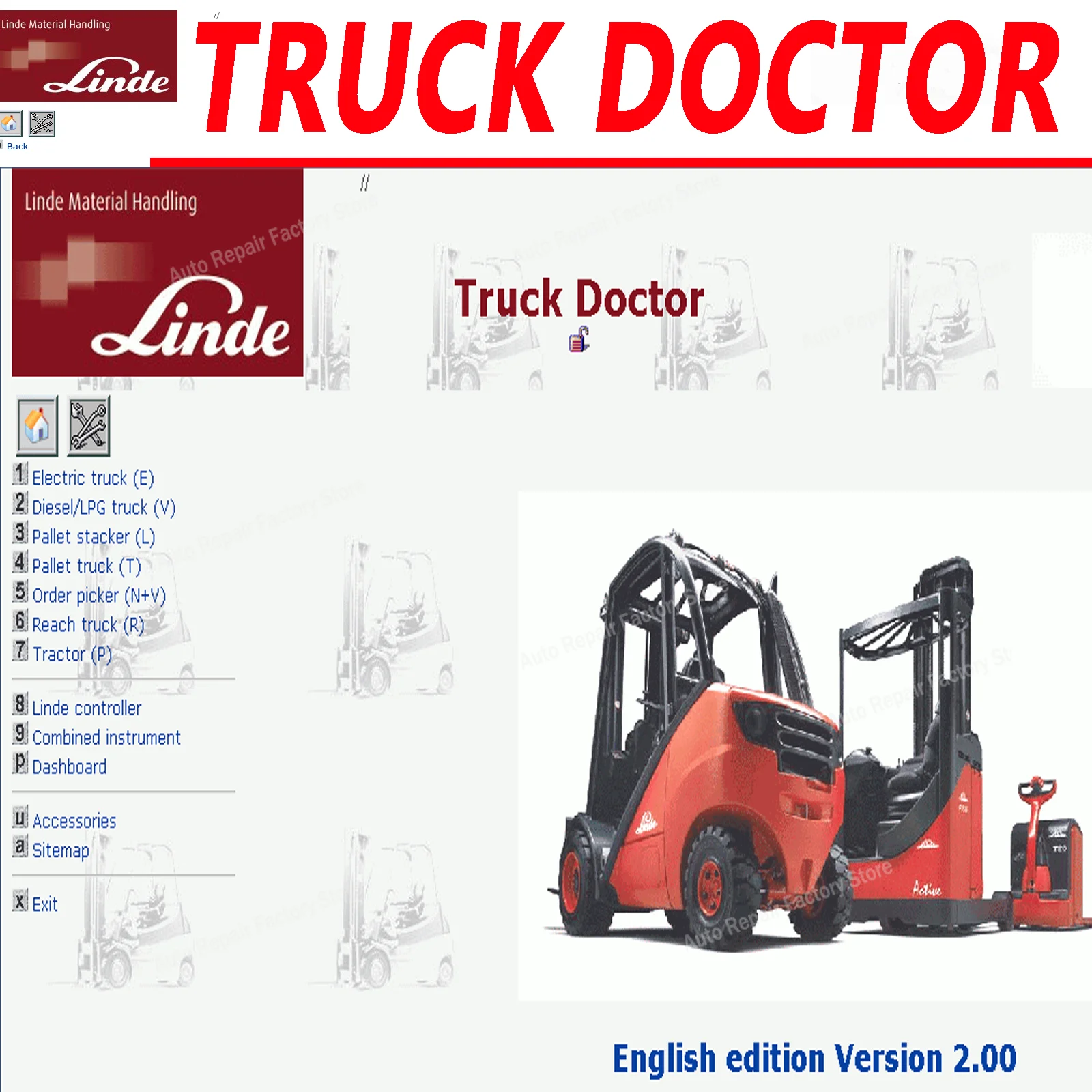For Linde Doctor Program V2.01.05 [02.2016] Truck Doctor Diagnostic Software Car Repair Tool Diagnostic Tools install help