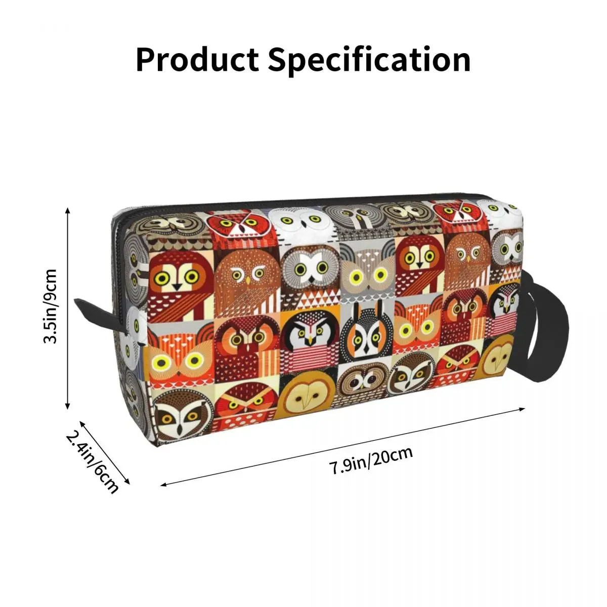 North American Owls Makeup Bag Cosmetic Organizer Storage Dopp Kit Toiletry Cosmetic Bag for Women Beauty Travel Pencil Case