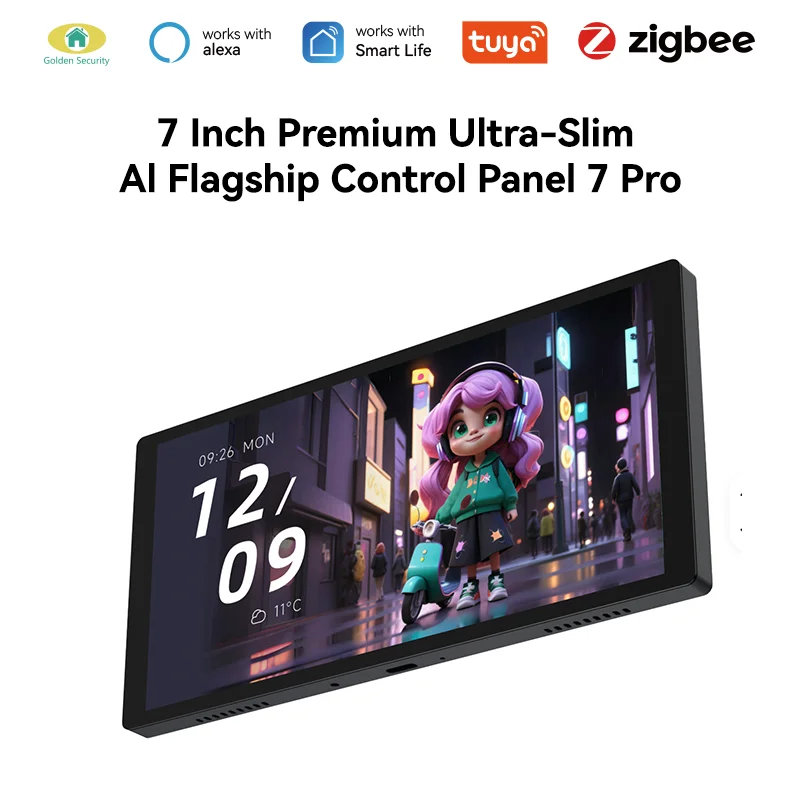 Multi-Protocol Gateway 7 Inch Smart Screen Panel With Built In Alexa Voice Control IR Blaster 7 Pro Universal Rotation