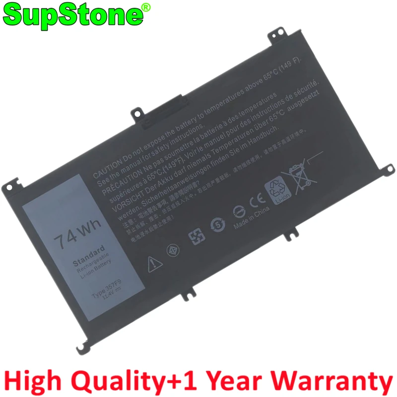 SupStone New 357F9 Laptop Battery For Dell Inspiron 15 7559 7557 7567 7566 5576 5577 P57F P65F INS15PD-1548B 1748B 71JF4 I7559