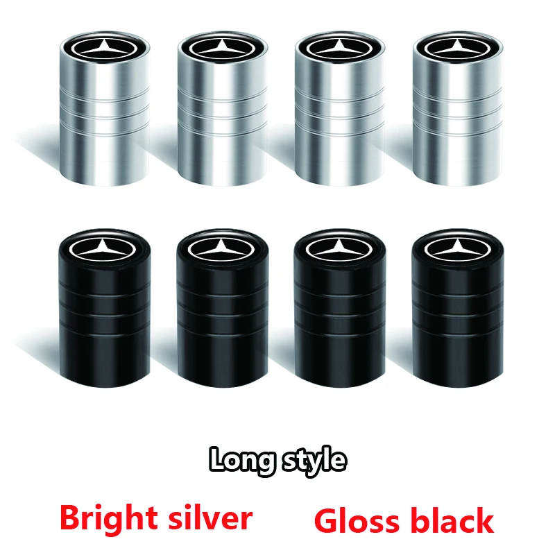 4Pcs Styling Wheel Tire Valve Air Stem Cap Duust Covers For Mercedes Benz W210 W176 AMG CLS CLE CLA GLA GLB GLS Class A GLE W222