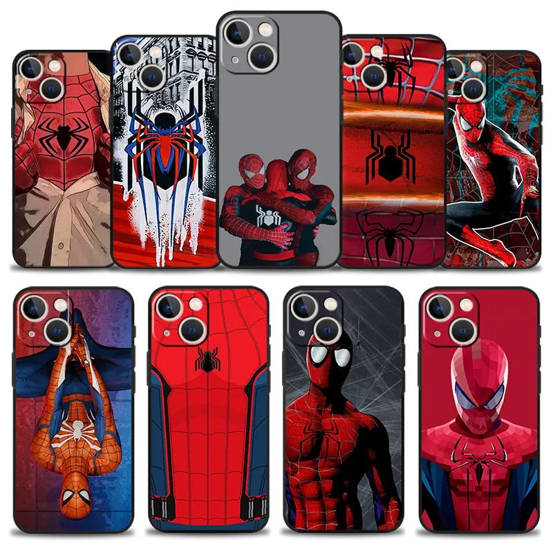 Marvel SpiderMan Three generations Phone Case For iPhone 14 13 11 12 Pro Max XR X 8 Plus XS 13mini Cover Silicon Bumper