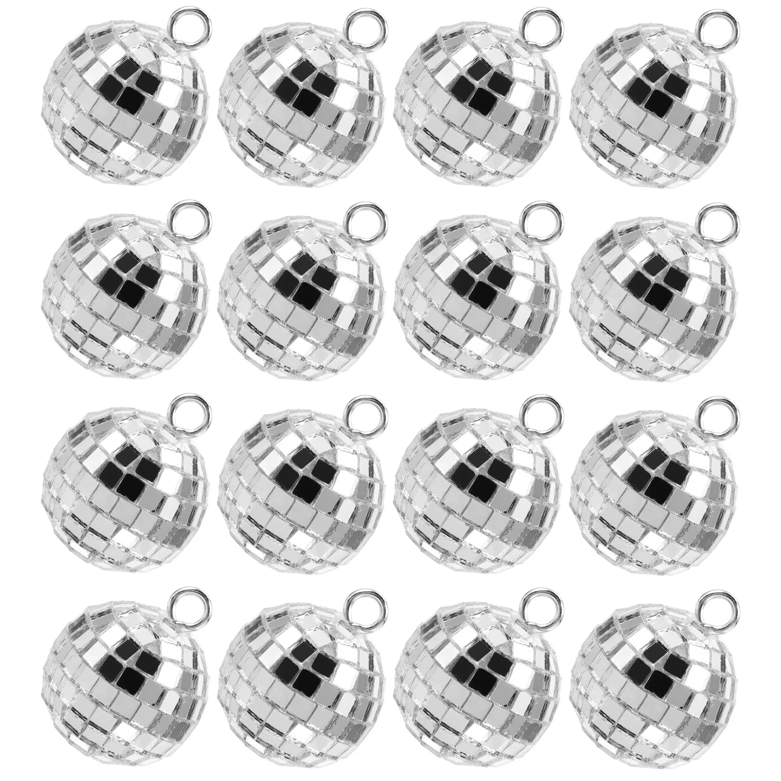 

20 Pcs Vintage Disco Pendant Retro Decor DIY Earrings Accessories Ball Rhinestones Jewelry Charms Plastic Supplies