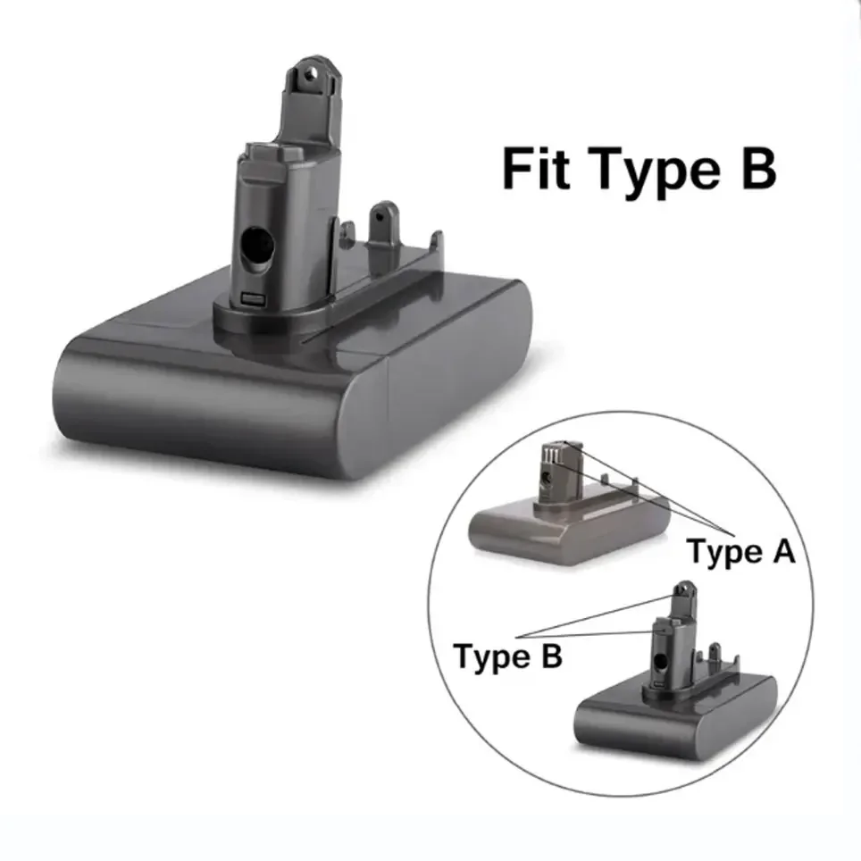 DC34 B-Type 22.2V 9800/7800/6800/4800mAH Lithium Ion Battery for For Dyson DC31 DC34 DC35 DC44 DC45 Replacement