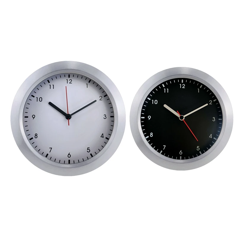 Washroom Kitchen Clock Clock Waterproof Bathroom Clock LCD Digital Display Clock Detector No Punching Clock