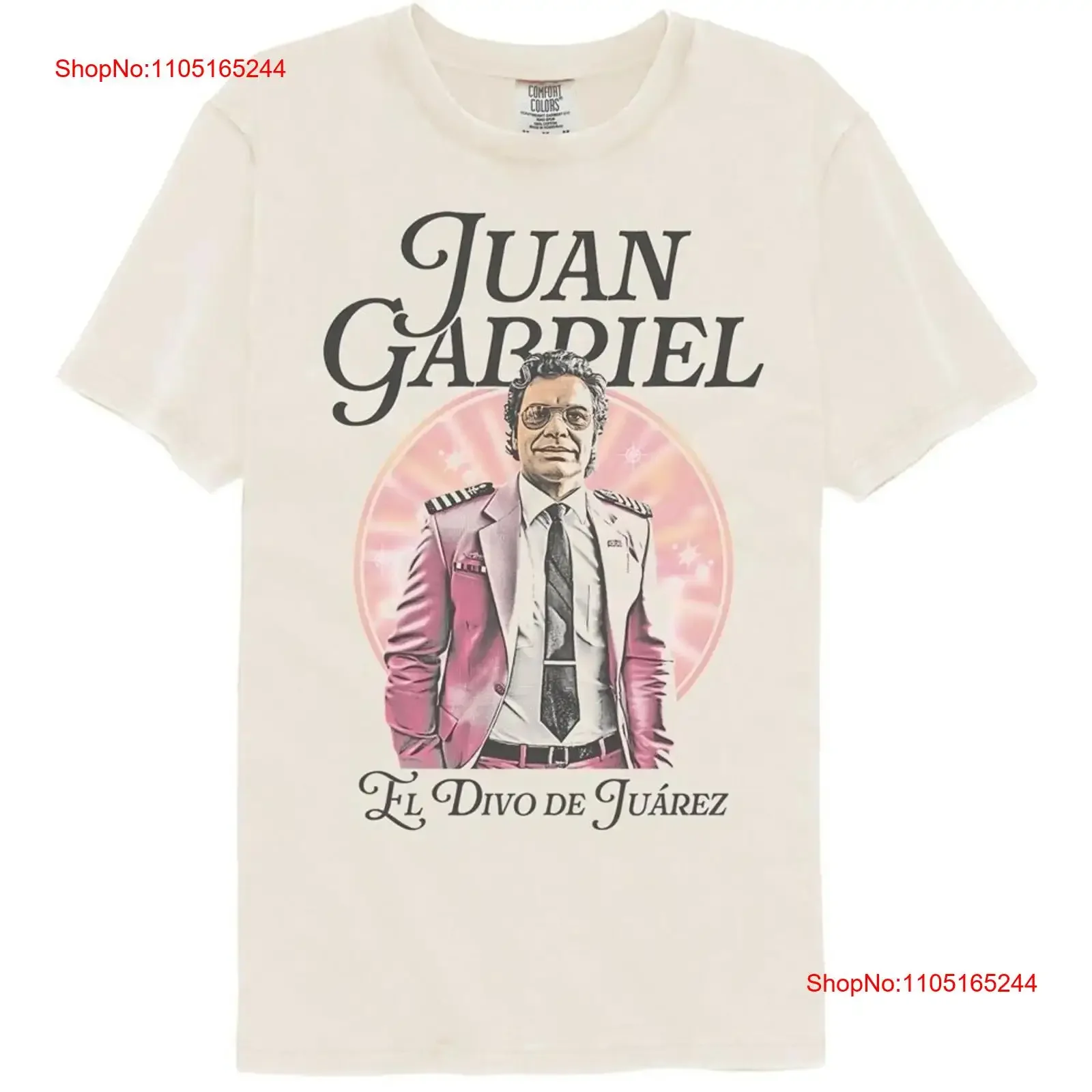 Camiseta de JUAN GABRIEL para hombre, música CUIDADES, piloto mexica, cantante mexicana, marfil CC, vintage, lavada, cómoda, moda ligeramente