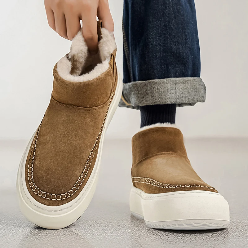 عرض ساخن لعام 2025 أحذية الثلوج الشتوية عالية الجودة للرجال أحذية سميكة عالية الجودة للراحة الخارجية والدفء والترفيه مقاس 39-44 #2