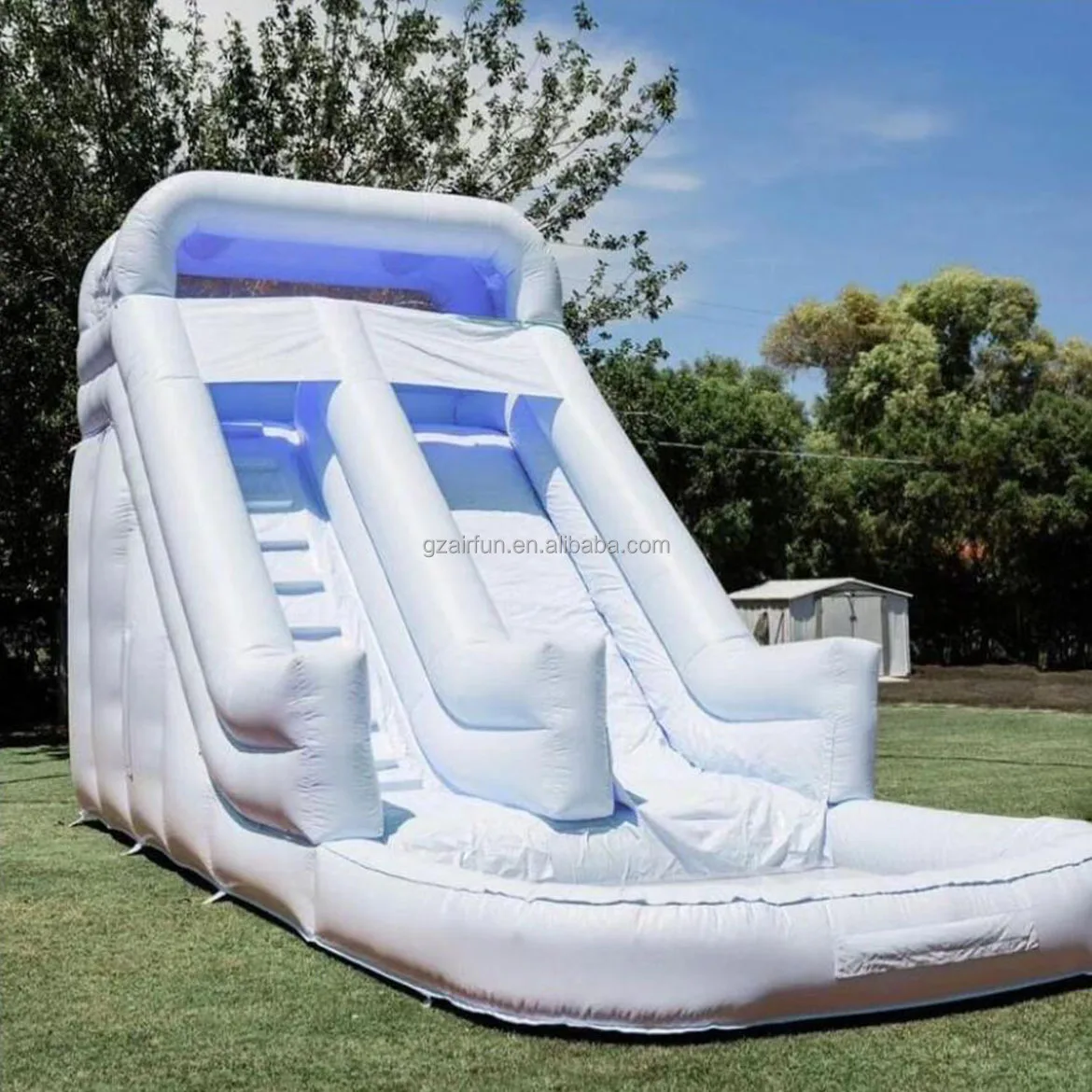 

High Quality Commercial PVC Outdoor Solid Color Slide Inflatable Water Slide With Pool Suitable for Party Rental