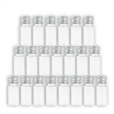 

36 pcs Plastic Test Tubes Caps 10ml Clear Mini Containers y Beads Powder Bath Salt Airtight Storage Tubes