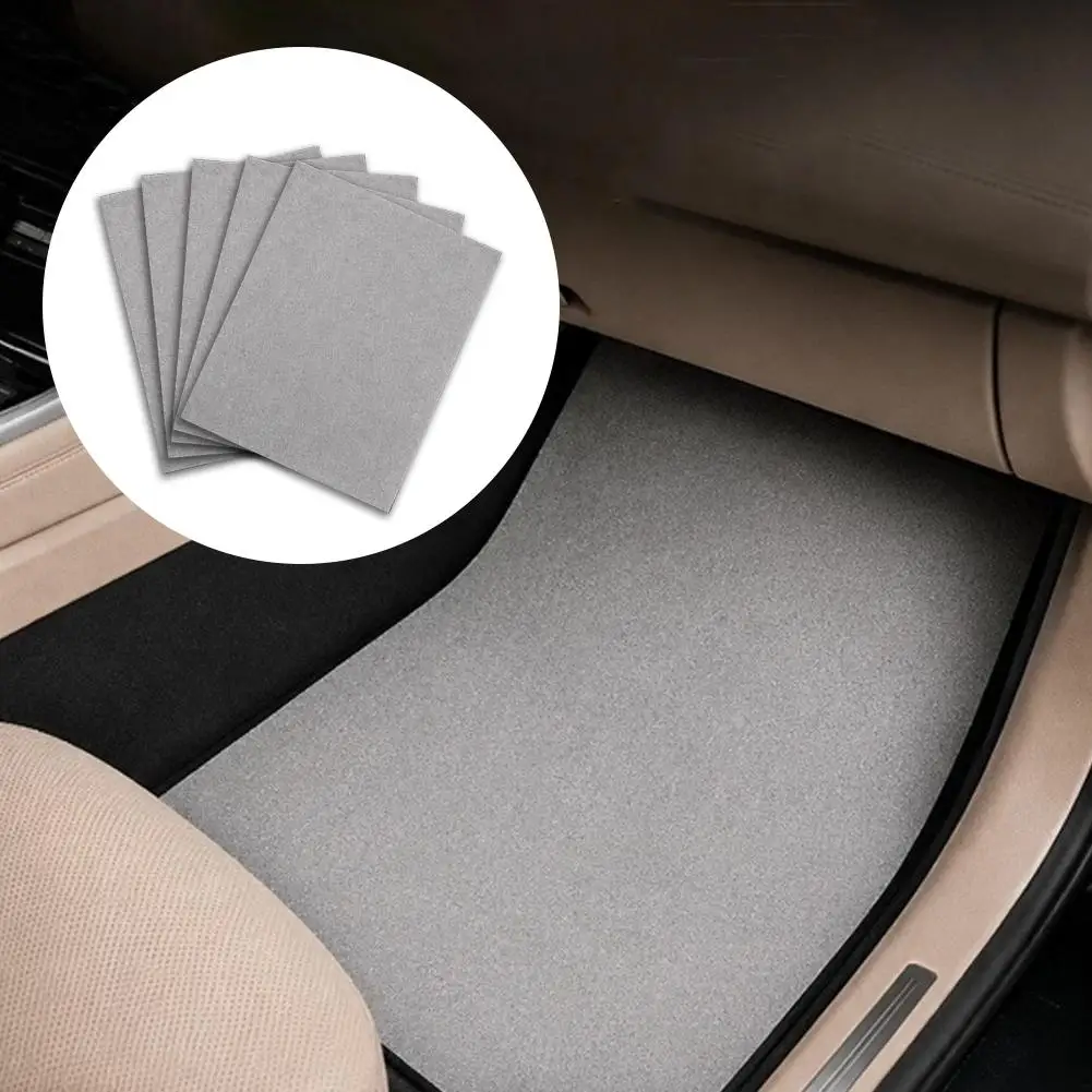 Einweg-Autofußmatten 50x40cm Universal Vliesstoff Saugfähige Auto-Fußpolster Schmutzabweisende Saubere Teppichauskleidungen Schwarz/Grau – Detail 6