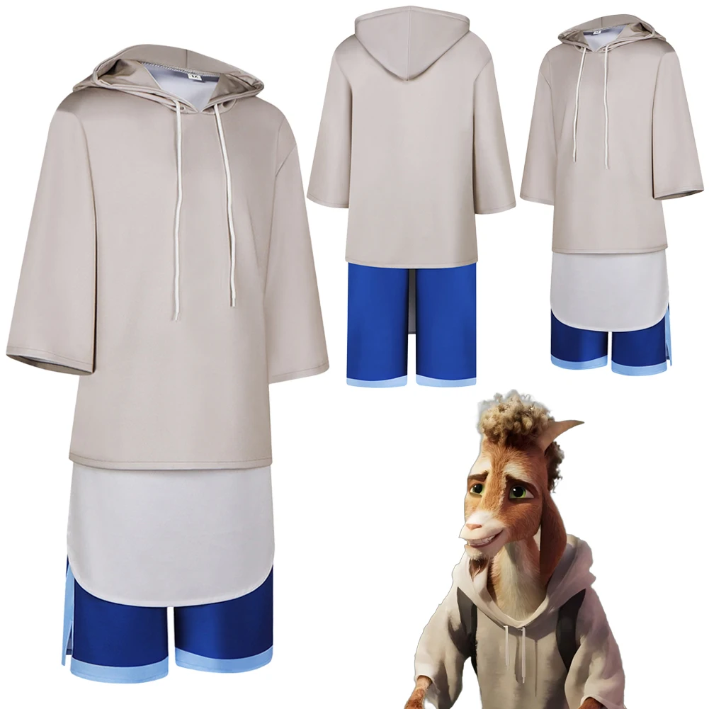 

Fantasia Goat Will, серая толстовка для косплея, одежда 2026, костюм Disfraz с героями мультфильмов для взрослых и мужчин, фантазийная карнавальная праздничная одежда на Хэллоуин