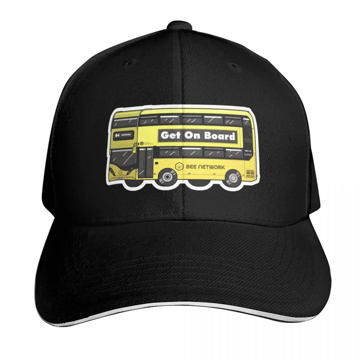 Transport for Greater Manchester, Bee Network yellow bus Baseball Cap Lightweight Packable Gift for Him Her Casual Daily Wear