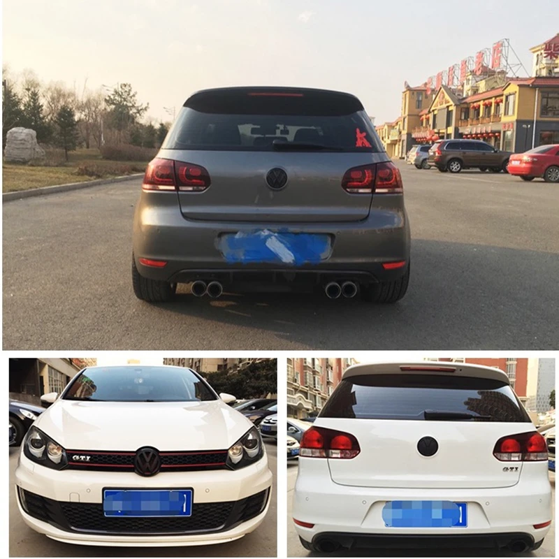 Car Front Grill Badges Rear Trunk Emblem Lid Covers Logo Sticker For VW Volkswagen Golf 6 golf6 MK6 GTI