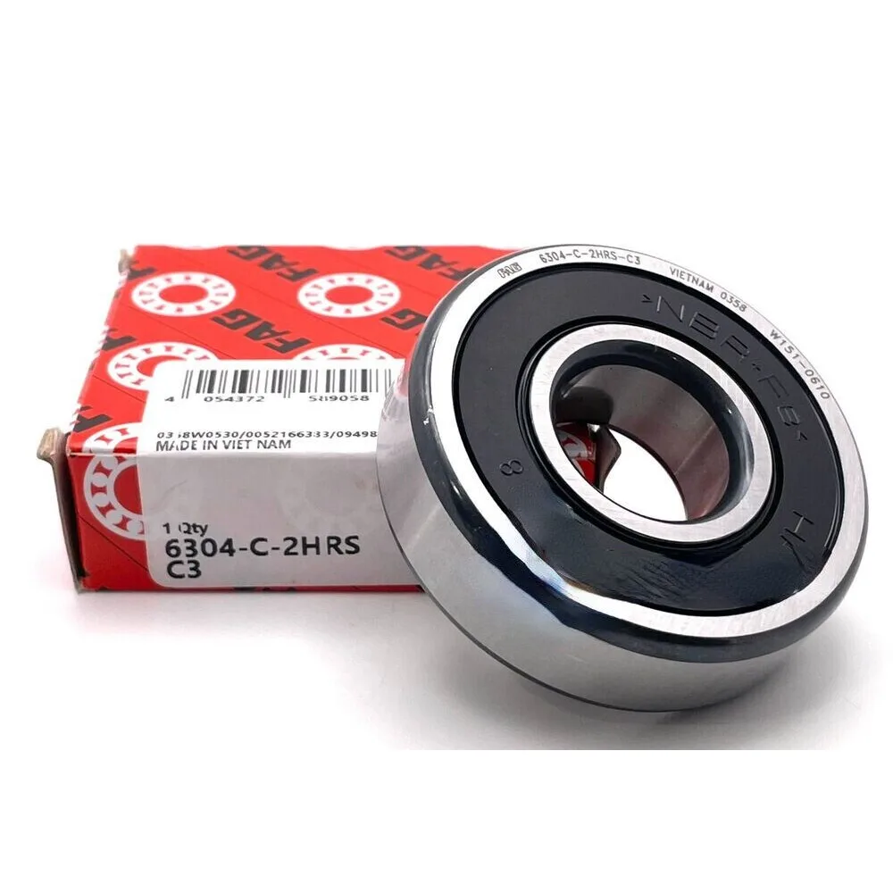 

FAG 6304 2RS C3 DEEP GROOVE BALL BEARING, RUBBER SEALED 20x52x15 mm