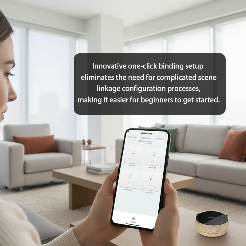 Controlador de botão de cena inteligente ORIELIS Tuya Zigbee - Controle multidispositivo, interruptor de modo, funciona com Zigbee Hub V2