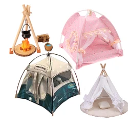 Dollhouse Camping Small Tent/Campfire Scene Model Movable Dolls Decorative Miniature Scene Accessories Photography Props Toy