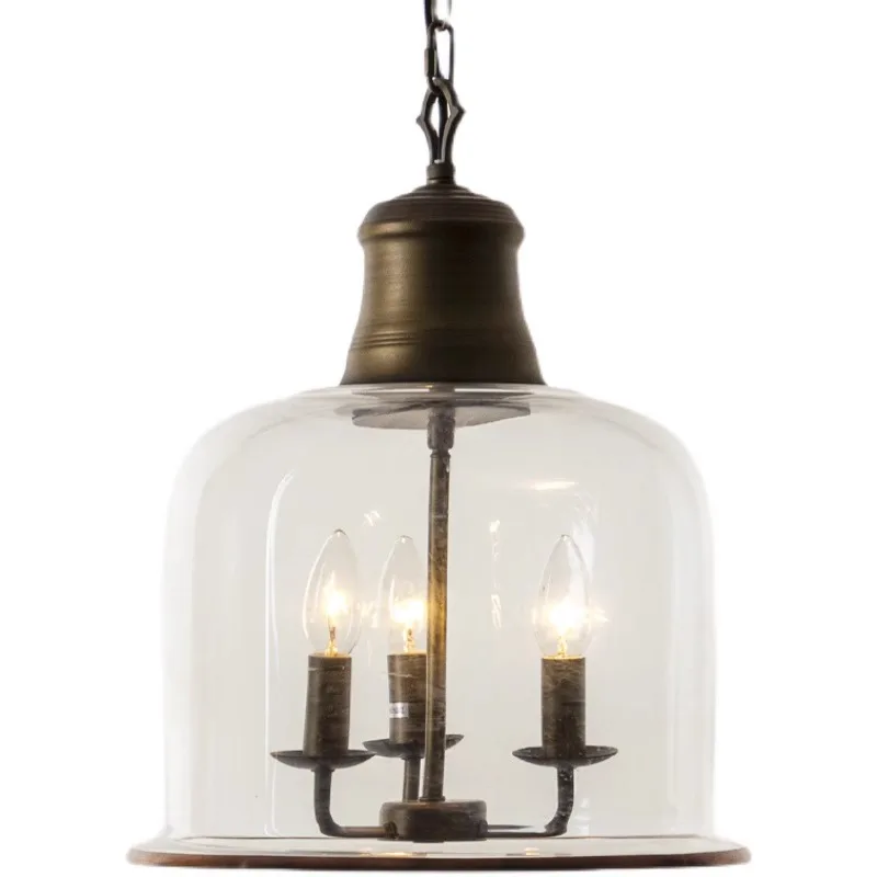 

Restaurant chandelier American retro entrance corridor aisle light B & B bedroom designer art creative glass lamp