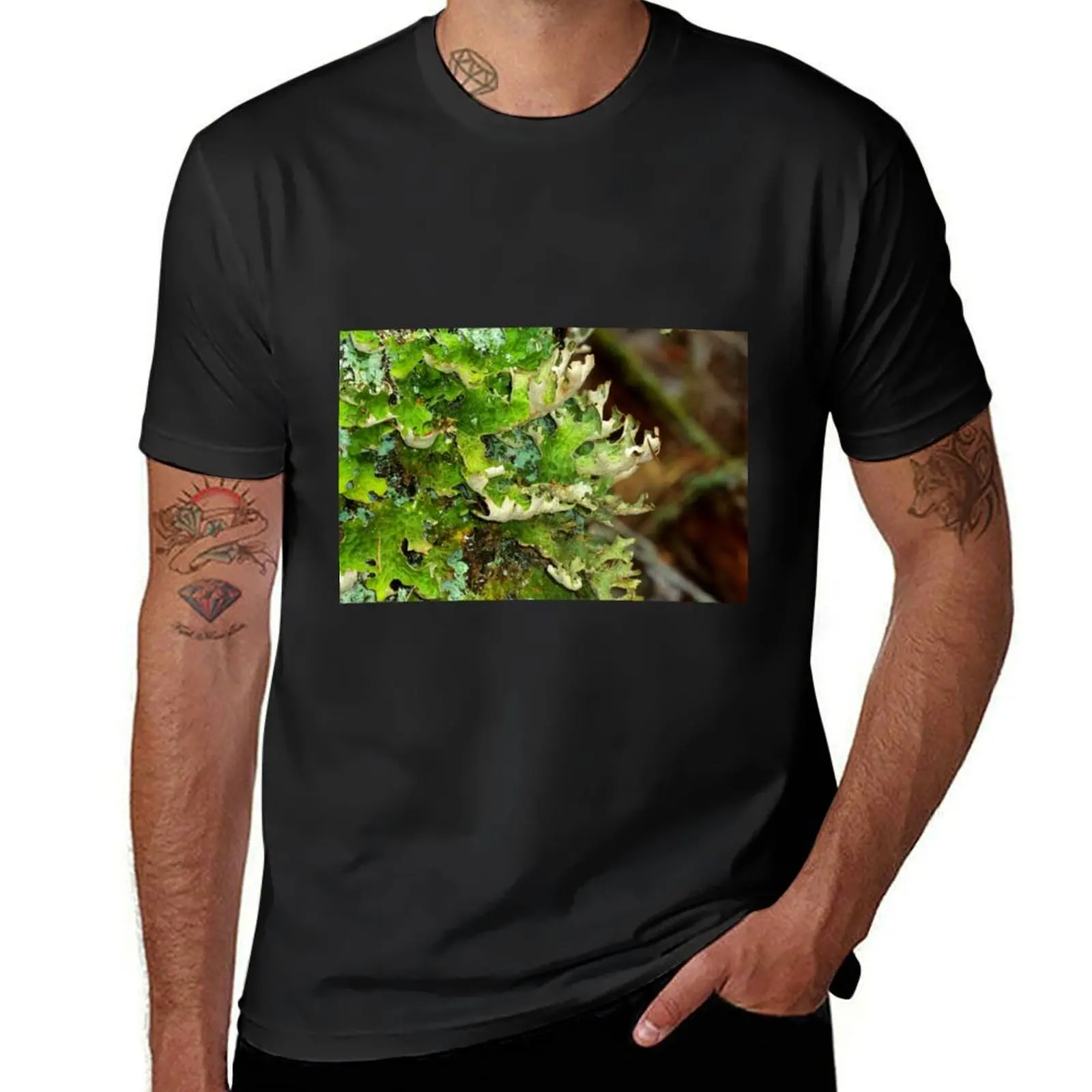 Lungwort (Lung) Lichen T-Shirt graphics Aesthetic clothing Men's t shirts