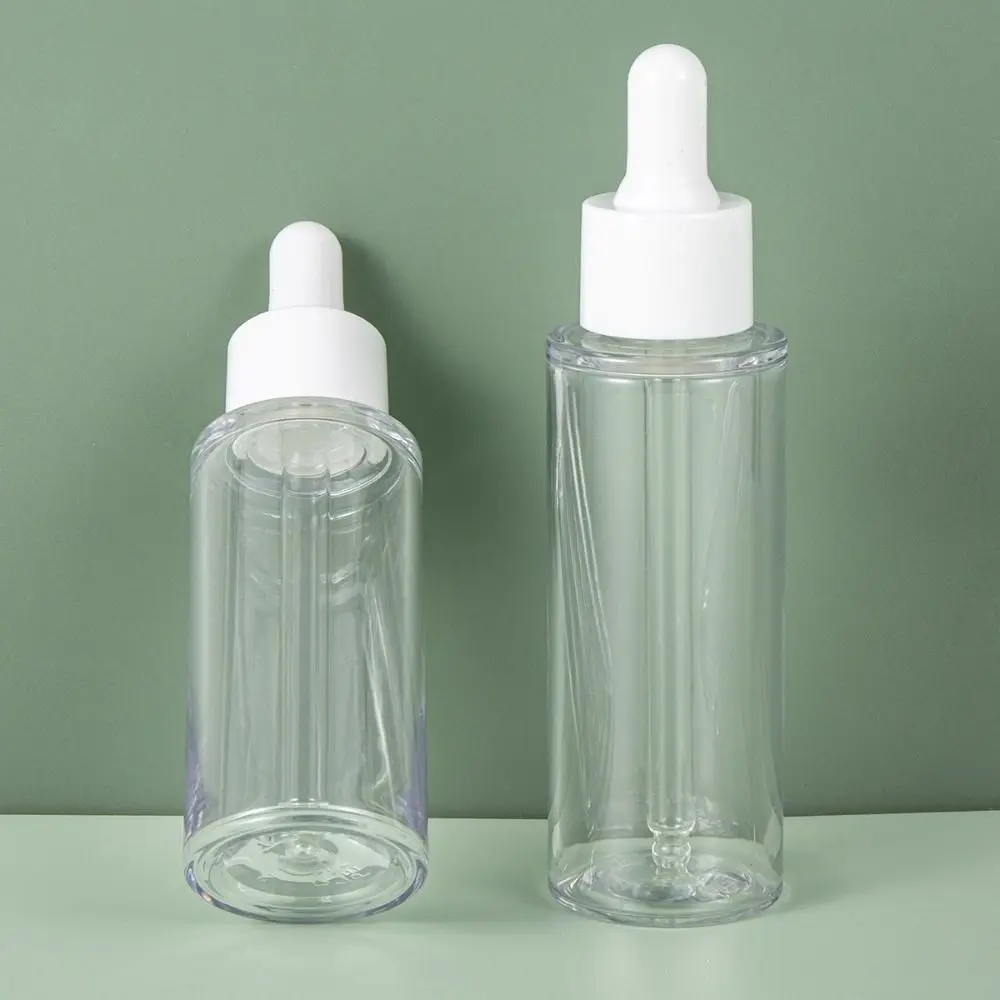 20-50ml Dropper Bottle White Refillable Bottle Essential Oil Liquid Sub-Bottle Plastic Cosmetic Packing Pipette Bottle