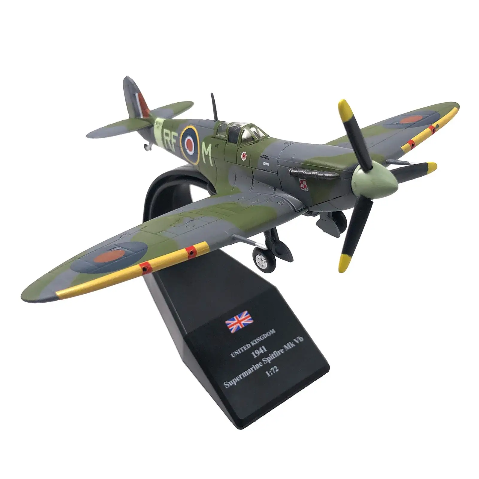 Avião britânico em escala 1/72, modelo de avião de metal fundido, brinquedo infantil, liga de lutador, modelo de avião fundido