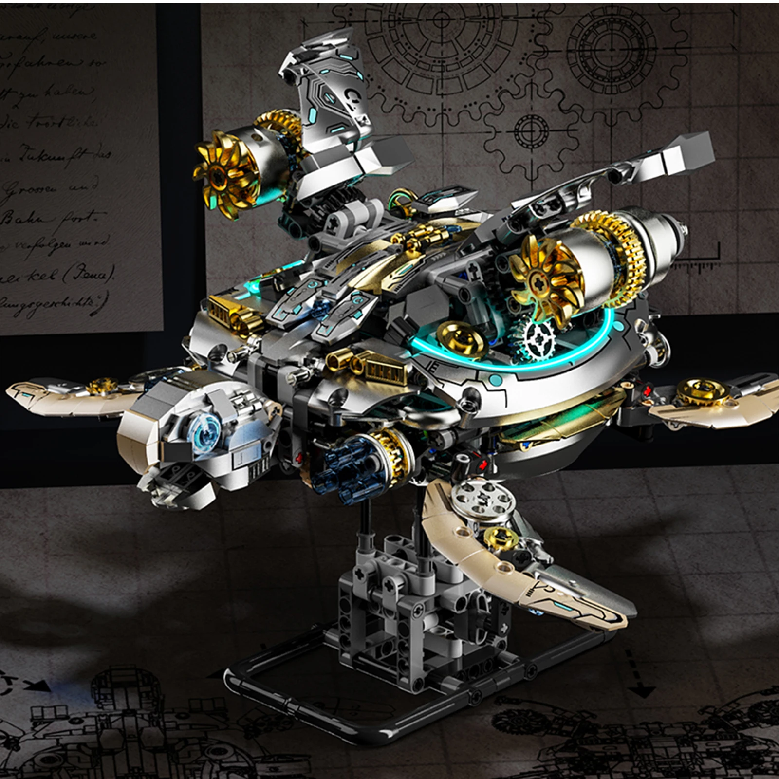 

Механический конструктор морской черепахи, 1277 шт., креативная развивающая игрушка «сделай сам»